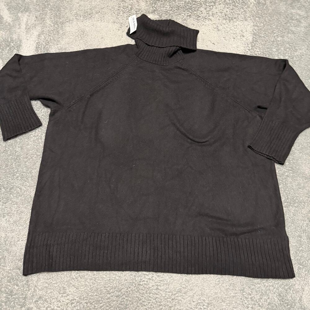 Old Navy Sweater Womens 3XL Black SoSoft Knit Turtleneck Plus